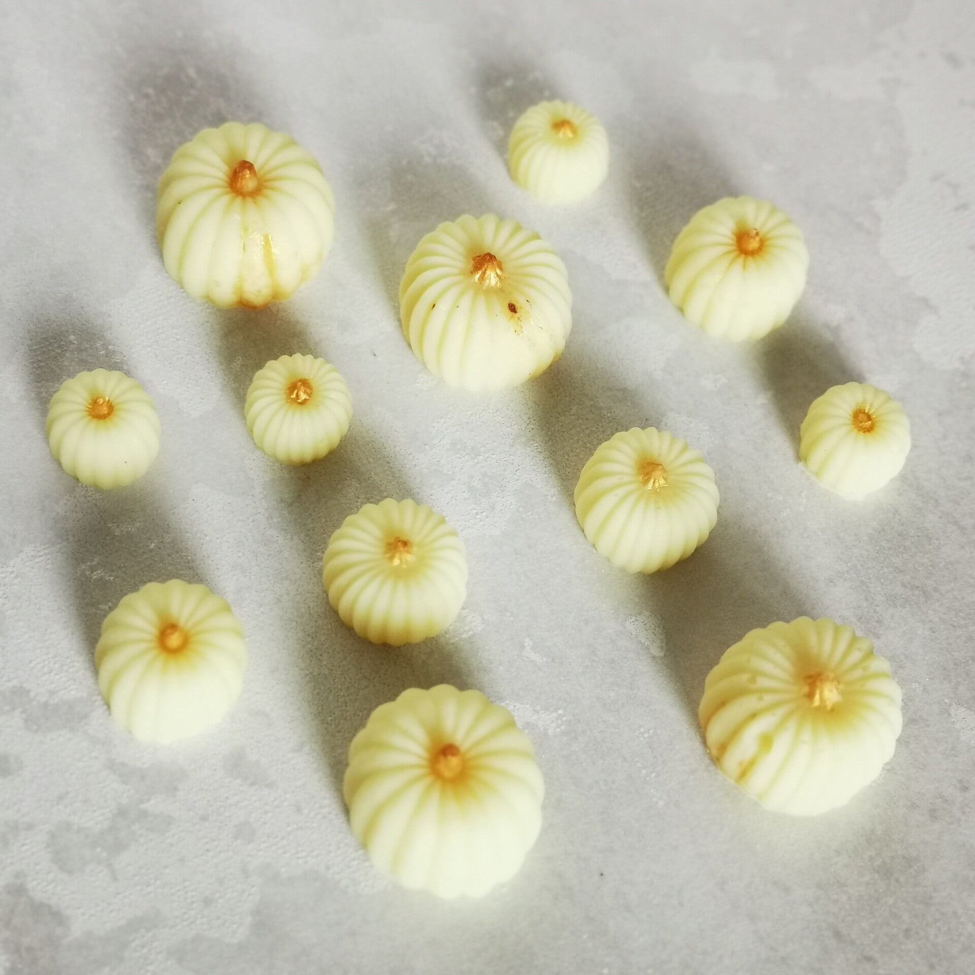 Fondants solides parfumés Champs de Citrouille jaune pastel