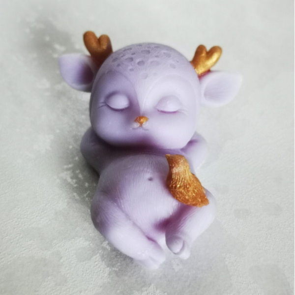 Fondants solides parfumés Cerf violine et son oiseau doré enchanté