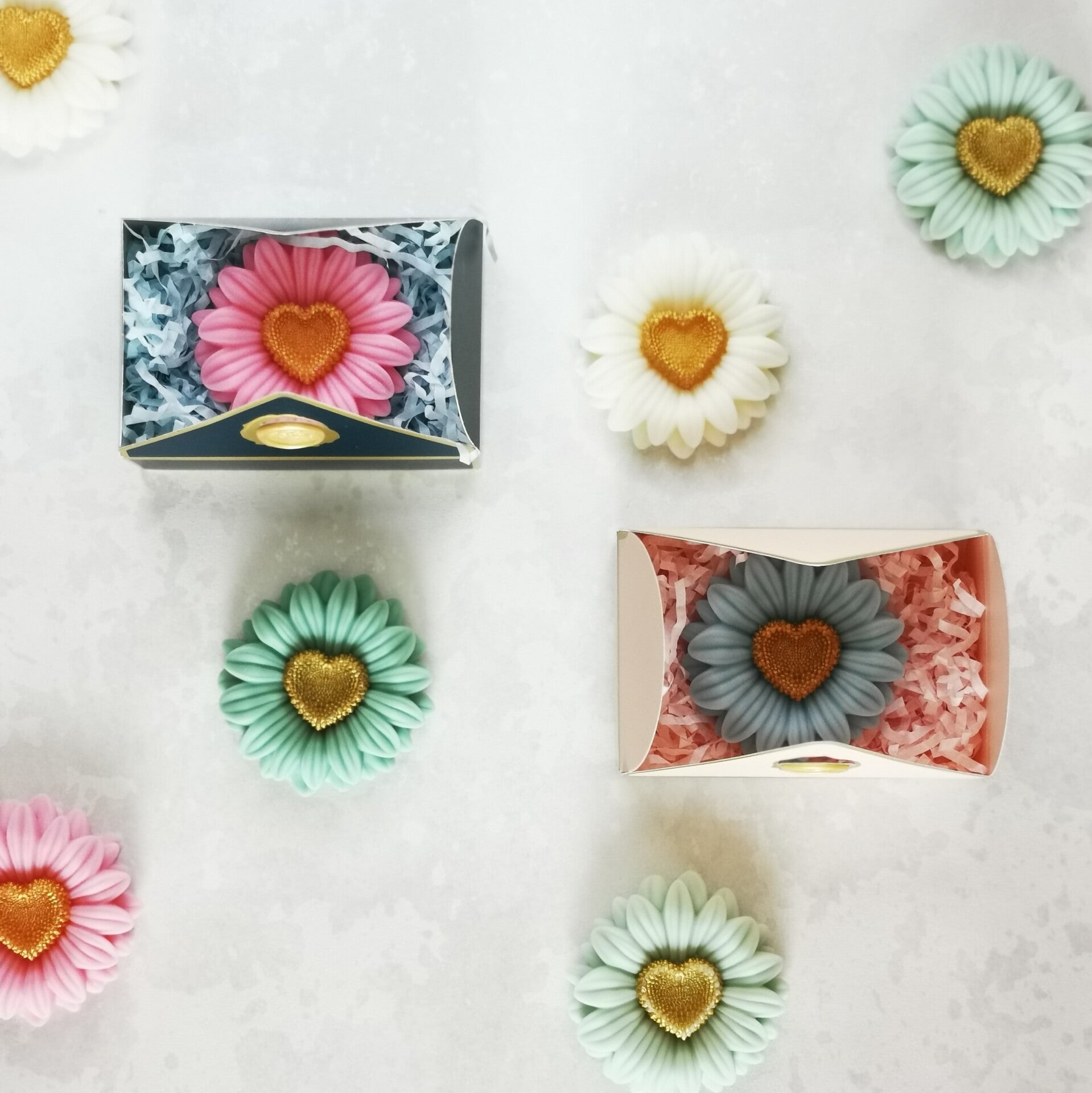 Fondants solides parfumés 1 paquerette cœur