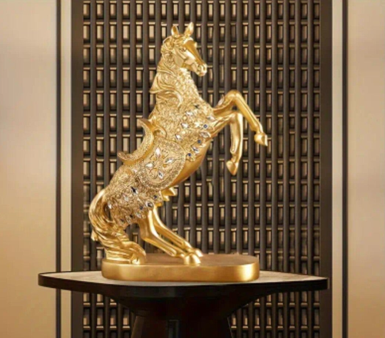 Cavallo eclettico ricchezza, oro.