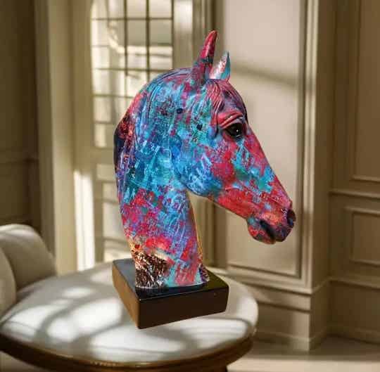 Testa di cavallo in resina