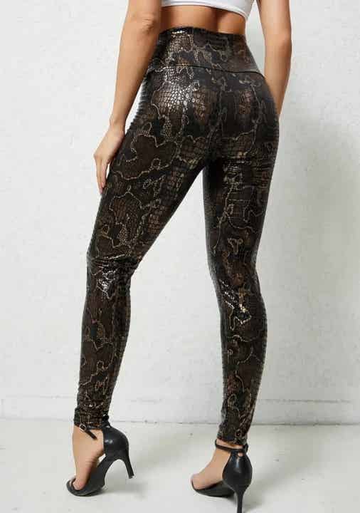 Leggins stampa serpente donna