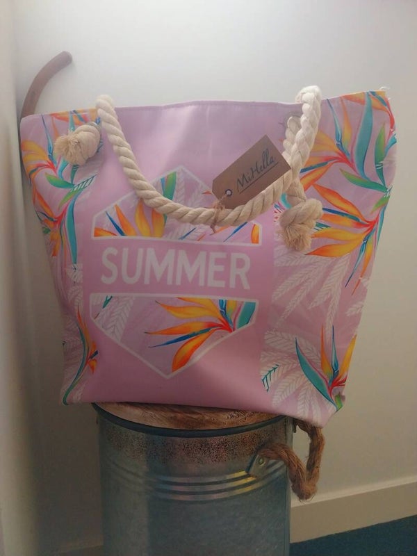 Strandtas summer roze