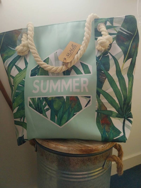 Strandtas summer groen