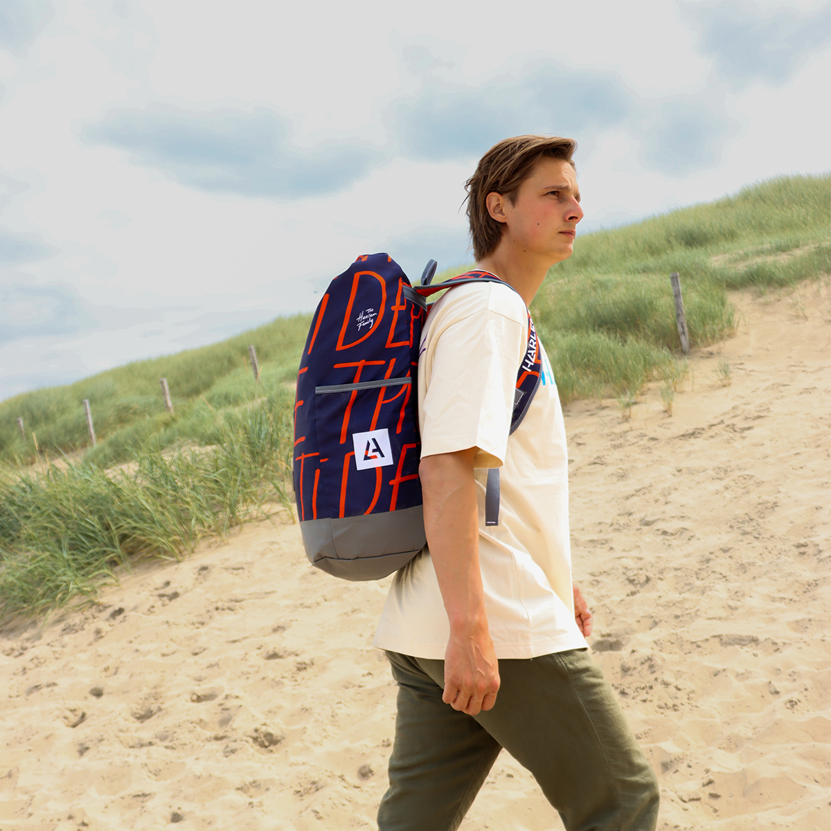 Harlem Eco Bag Navy/Red