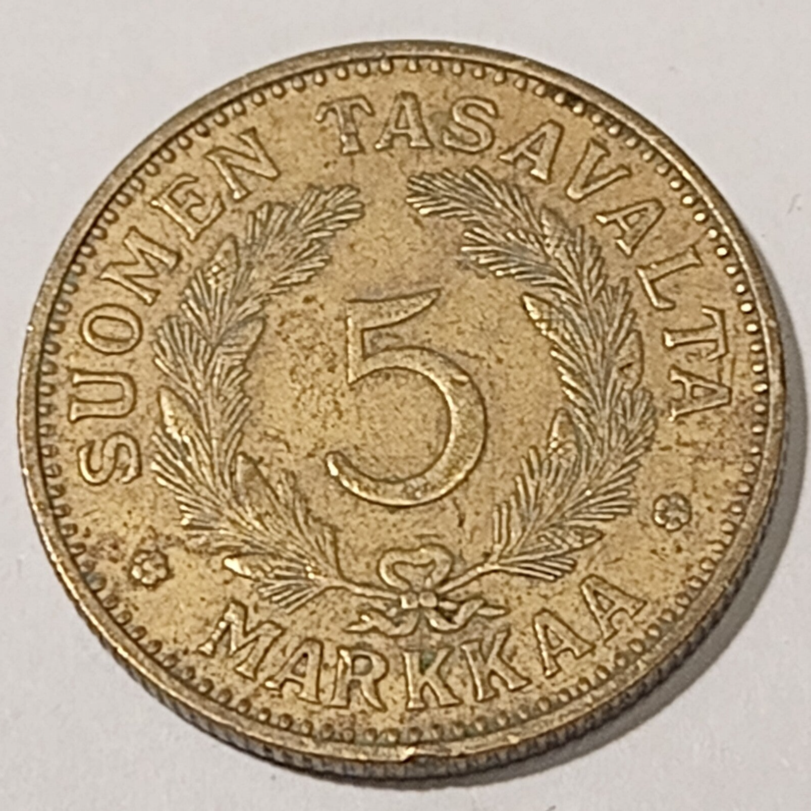 FINLAND* Republic * 5 markkaa *  1939  * Aluminium bronze * Cond. 1+ *RARE