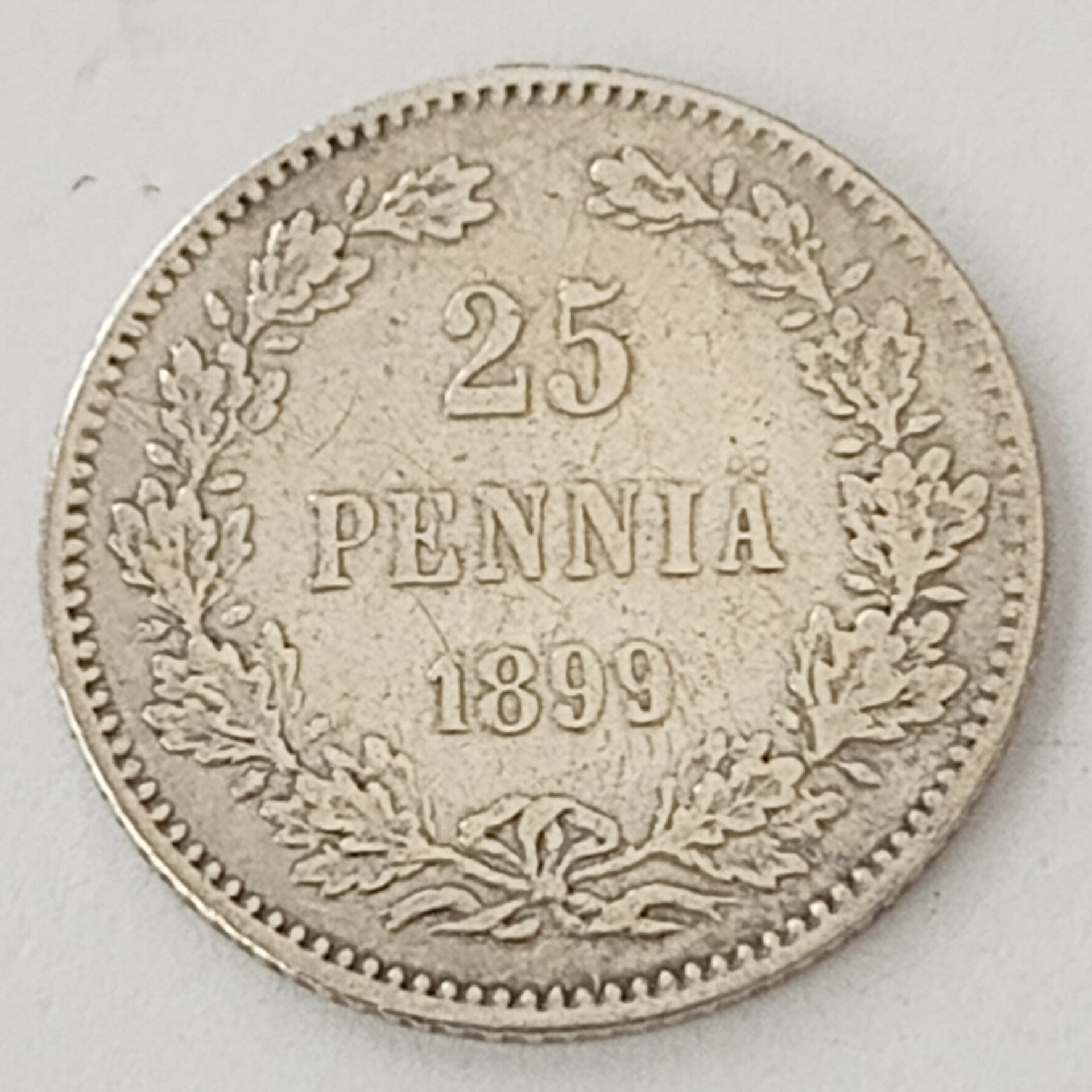 FINLAND *25 penniä  1899  * Silver *Cond.1+ *Empire Nikolaj II