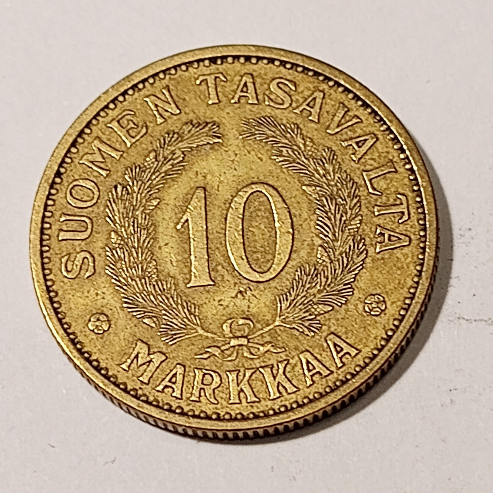 FINLAND* Republic * 10 markkaa *  1935 * Aluminium bronze * Cond. 1+ *