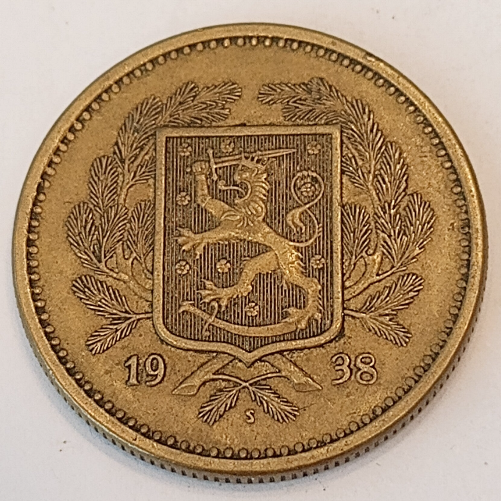 FINLAND* Republic * 20 markkaa *  1938   * Aluminium bronze * Cond. 1+ *