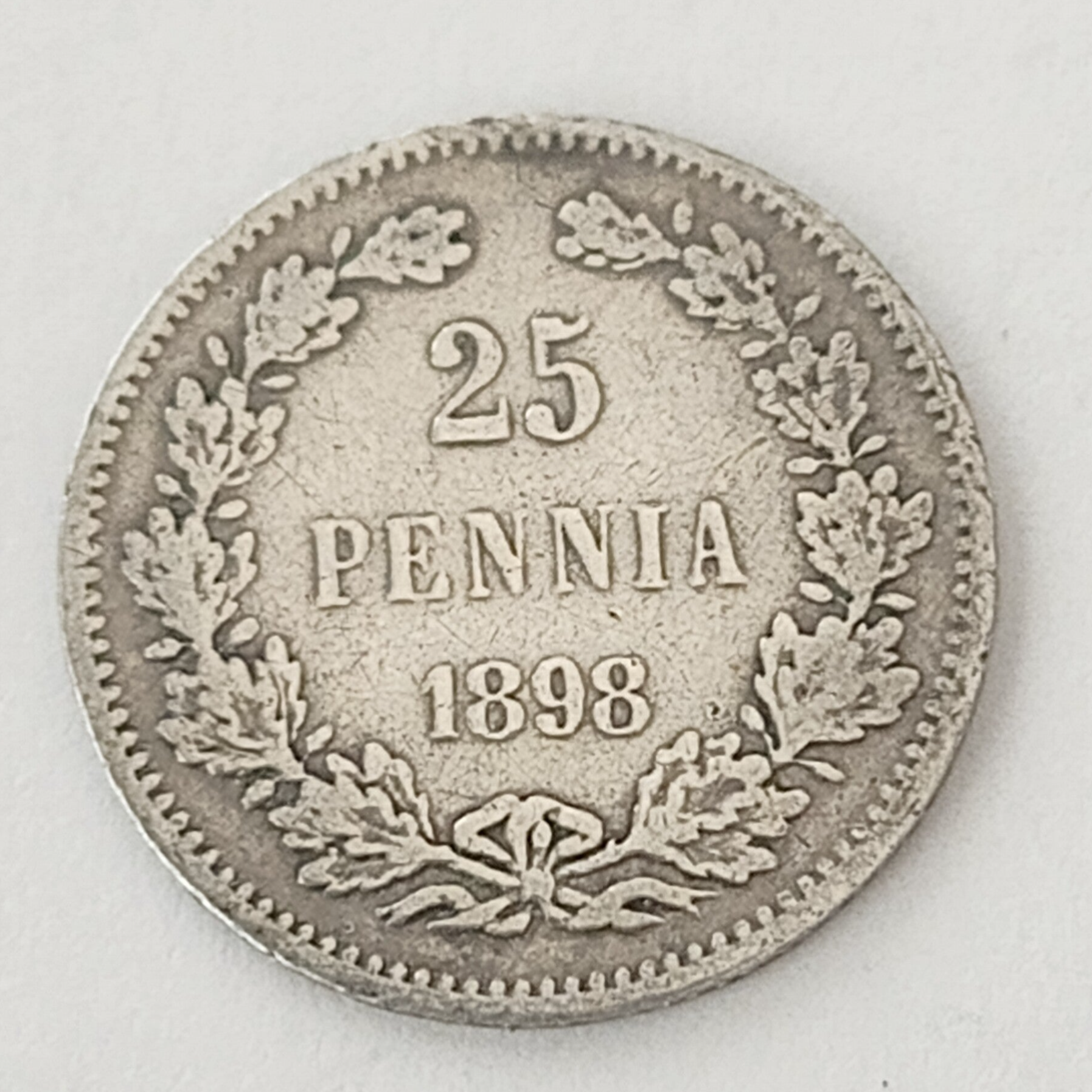 FINLAND *25 penniä  1898  * Silver *Cond.1+ *Empire Nikolaj II