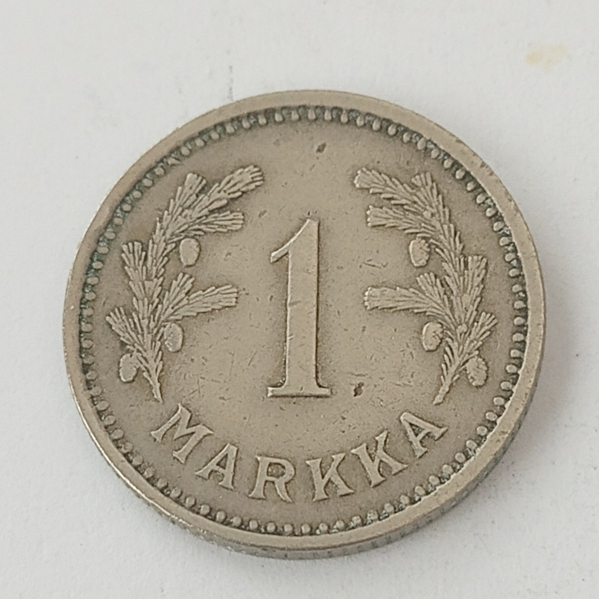 FINLAND* Republic * 1 markkaa *1931  * Copper nickel * Cond. 1+ *