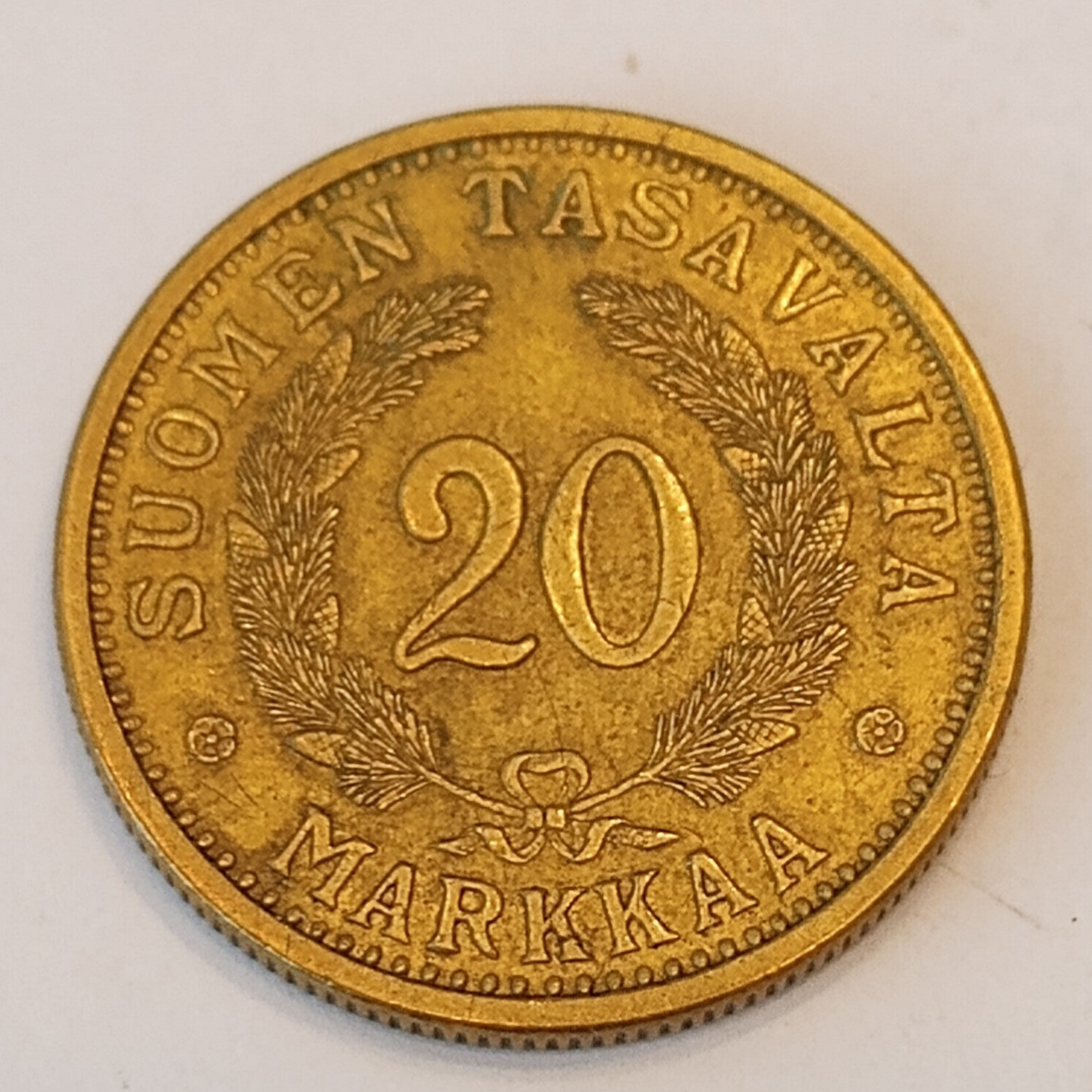 FINLAND* Republic * 20 markkaa *  1936   * Aluminium bronze * Cond. 1+ *