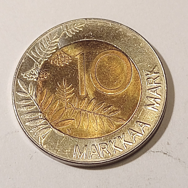 FINLAND* Republic * 10 markkaa *  1998   * Coppernickel/aluminium bronze * Cond. UNC *
