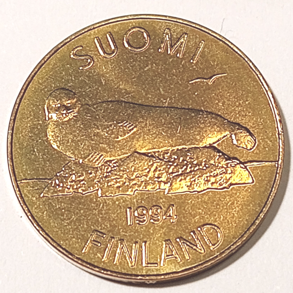 FINLAND* Republic * 5  markkaa *  1994    * aluminium bronze * Cond. unc*