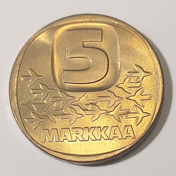 FINLAND* Republic * 5  markkaa *  1981  * aluminium bronze * Cond. unc*