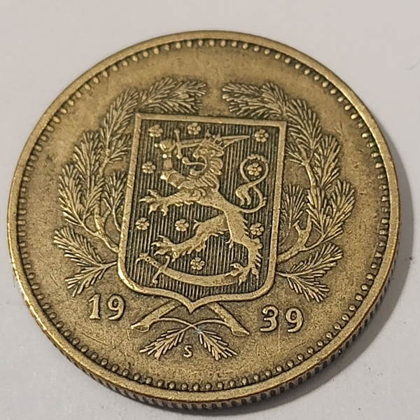 FINLAND* Republic * 10 markkaa *  1939  * Aluminium bronze * Cond. 1+ *