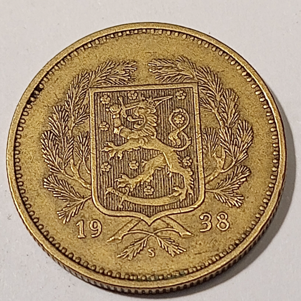 FINLAND* Republic * 10 markkaa *  1938  * Aluminium bronze * Cond. 1+ *