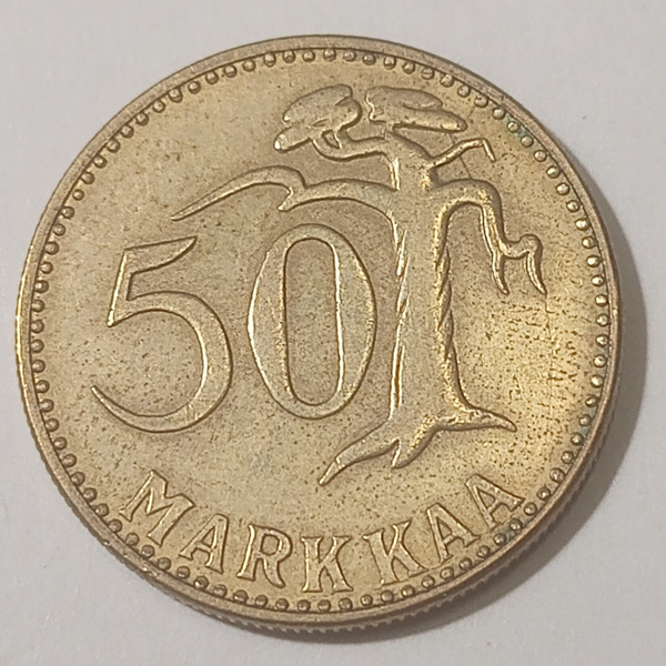 FINLAND* Republic * 50 markkaa *1961  * Aluminium bronze * Cond. 1+ +*