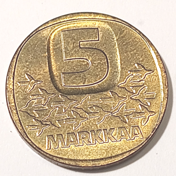 FINLAND* Republic * 5  markkaa *  1979  * aluminium bronze * Cond. unc*