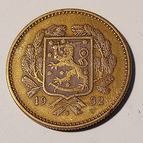 FINLAND* Republic * 10 markkaa *  1932 * Aluminium bronze * Cond. 1+ *