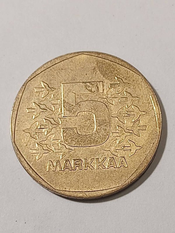 FINLAND* Republic * 5  markkaa *  1972  * aluminium bronze * Cond. near unc*