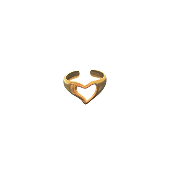 Hard heart ring-goud