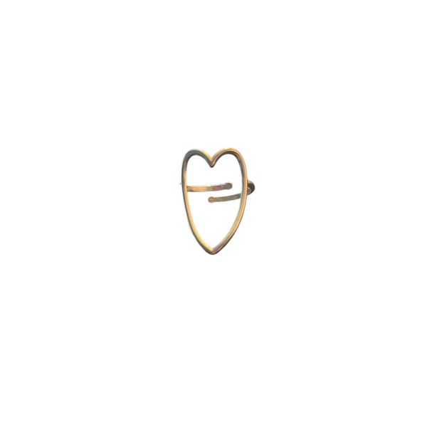 Great heart ring- zilver