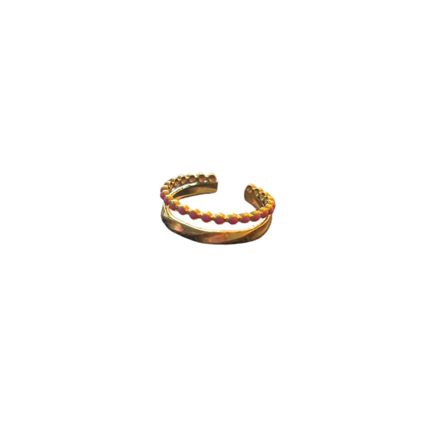 Pink day ring- goud