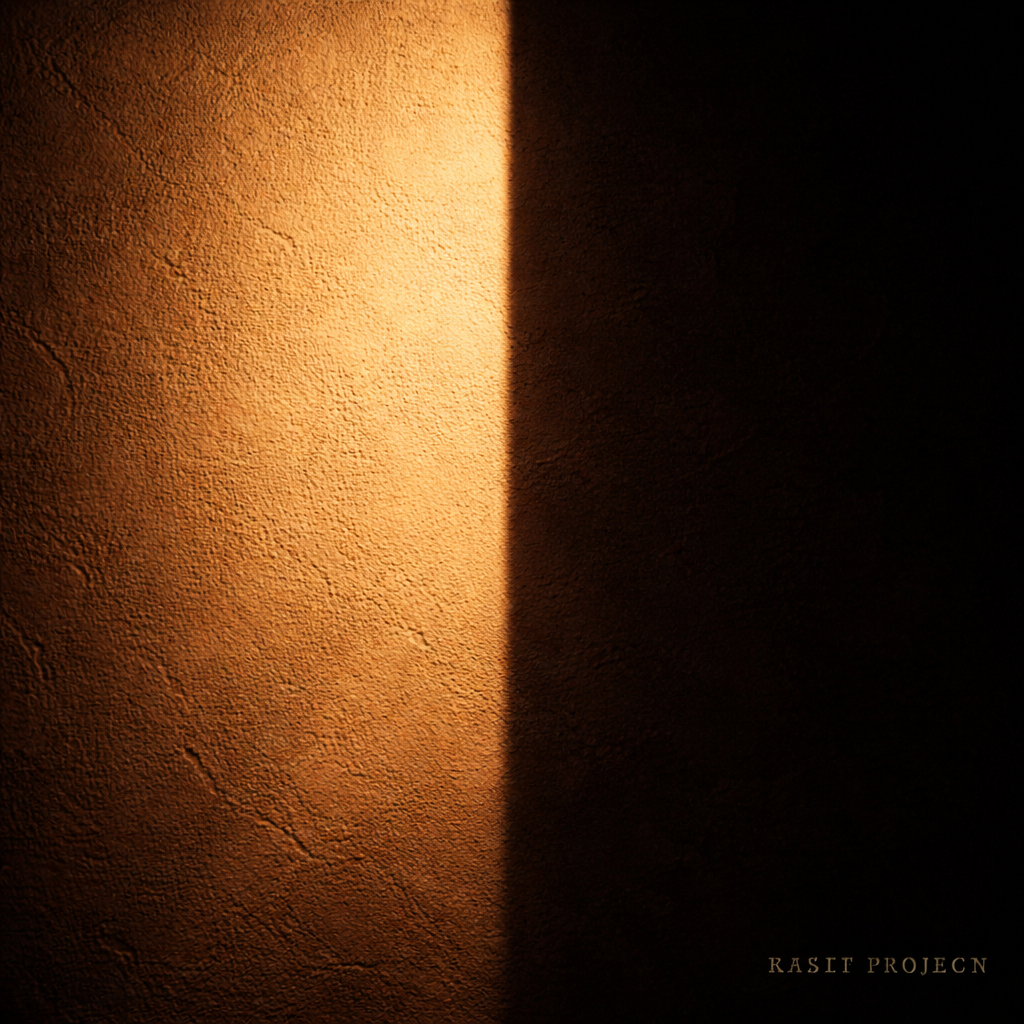 Wall divided between light and shadow, symbolizing the dual power of words to give life or bring destruction.