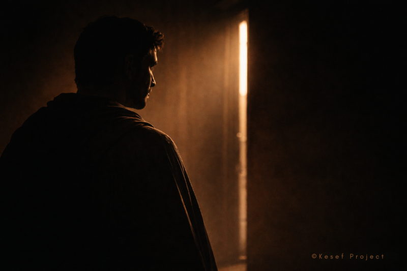 Silhouetted side profile with dramatic warm lighting, representing the hidden danger behind sweet and persuasive words.