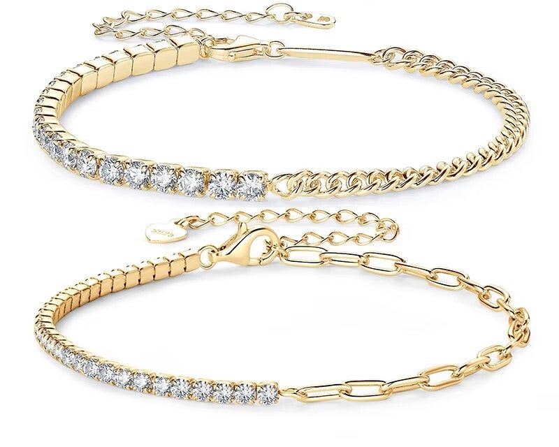 2.4 Ct Lab Grown Moissanite Diamond Tennis Bracelet