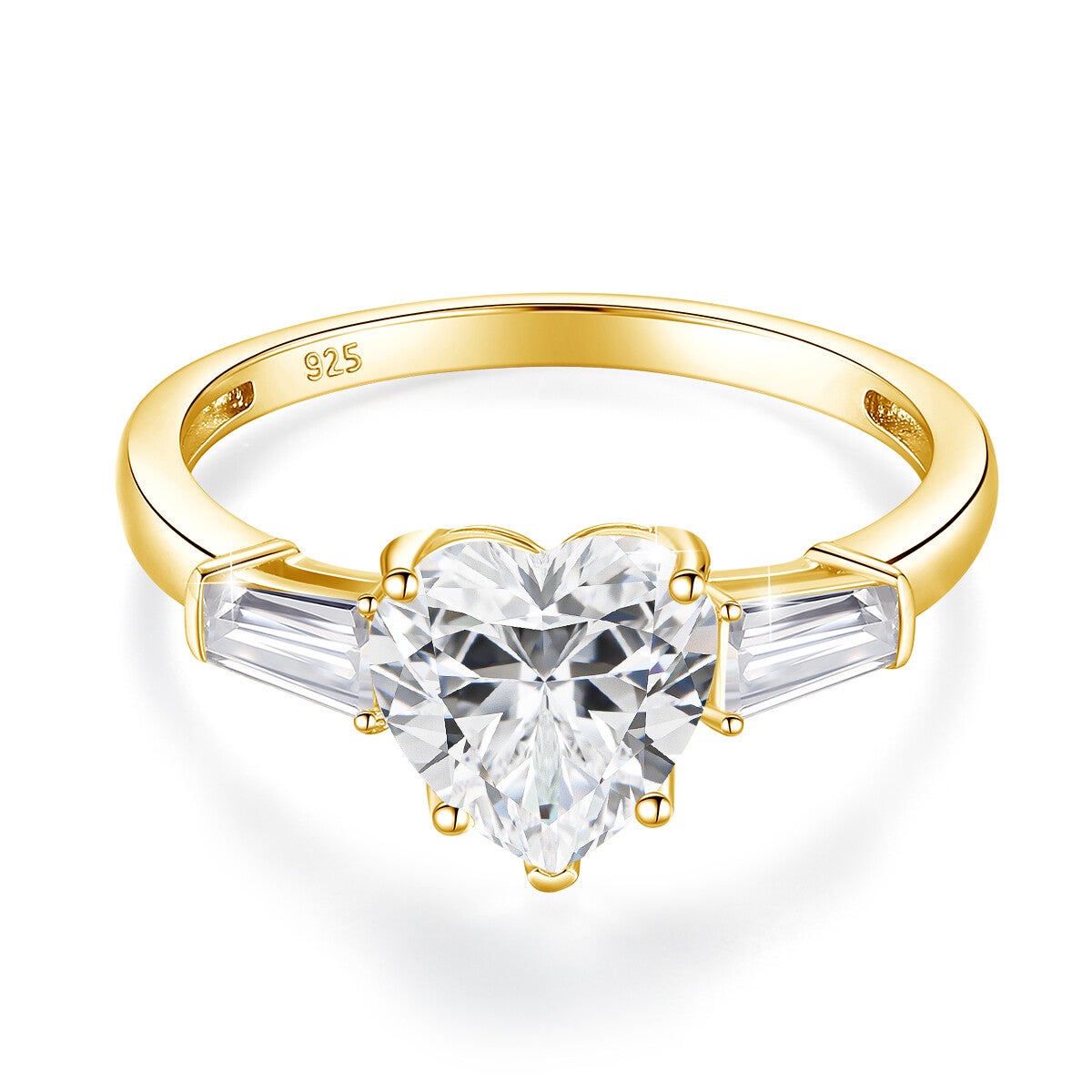 1 Ct Lab Grown Moissanite Diamond Heart Ring