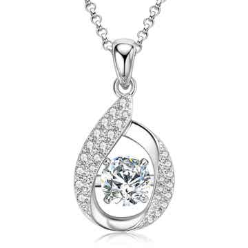 1 Ct Lab Diamond Droplet Ketting