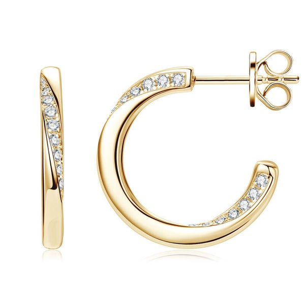 0,38 Ct Lab Grown Diamond Twist Oorbellen