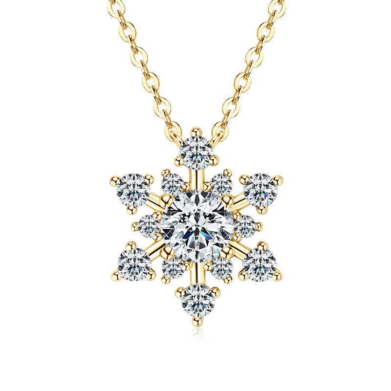 1.72 Ct Lab Diamant Snow Flake Pendel Ketting