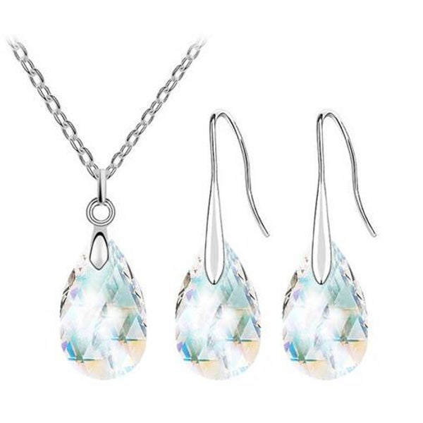 Crystal Tear Clear Sieraden Set