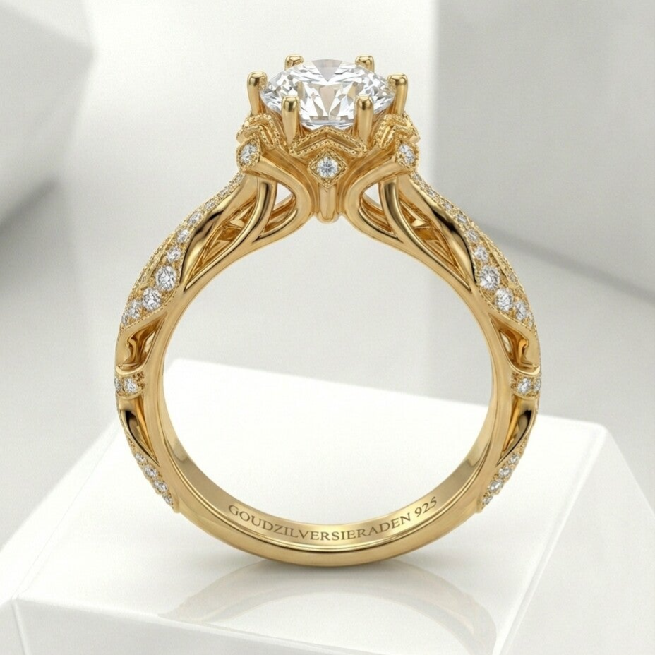 1 Ct Moissanite Diamond Ring