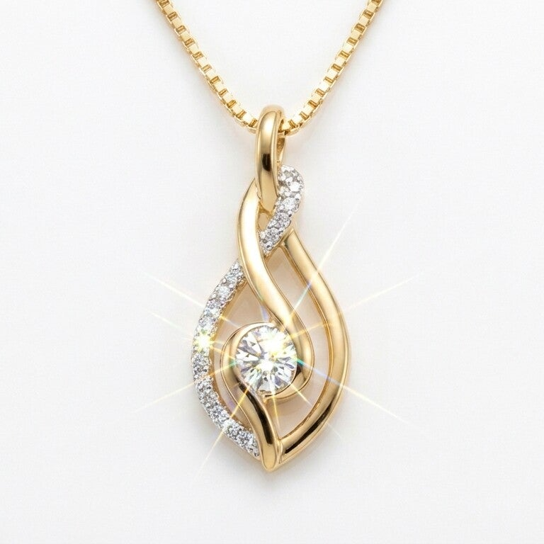 0.5 Ct  Lab Diamant Pendel Ketting