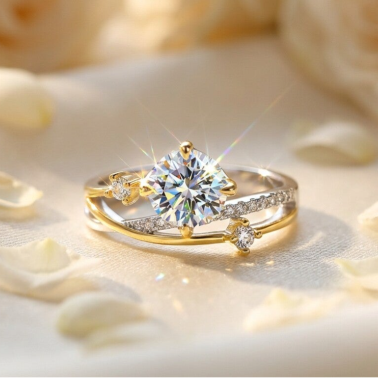 1 Ct Moissanite Diamond Ring