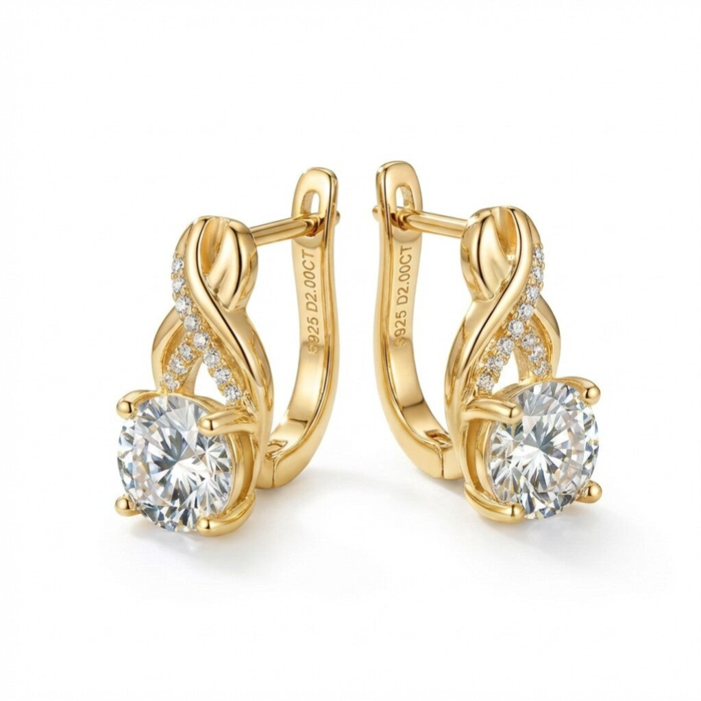 2 Ct Lab Diamant Infinity Oorbellen