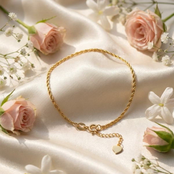 18 Karaat gouden Twist Armband AU 750 18K 1,5mm