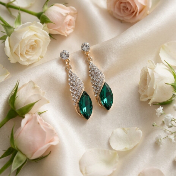 Kunst Saffier Kristal Oorbellen