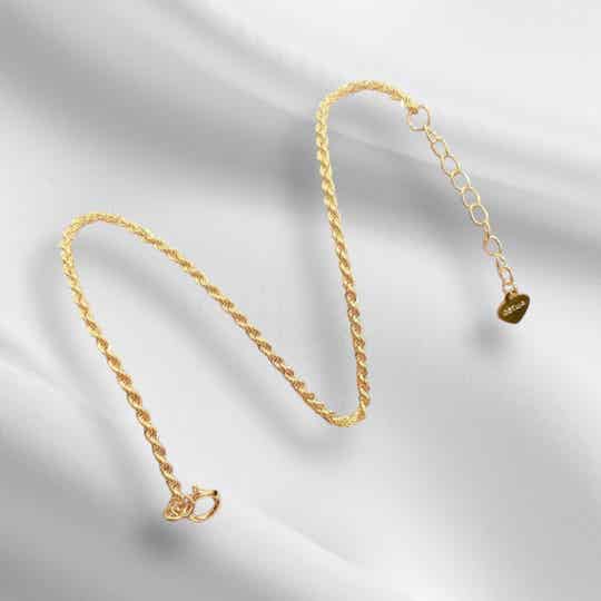 18 Karaat gouden Twist Armband AU 750 18K 1mm
