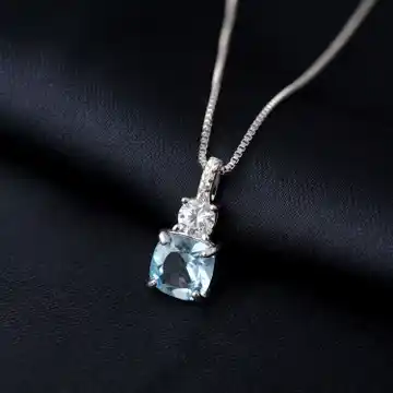 Sky Blue Gem Ketting