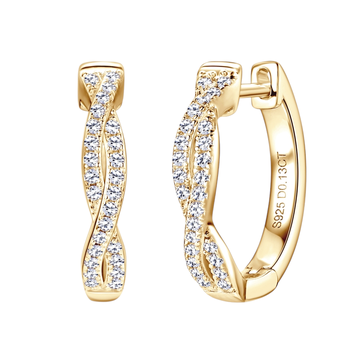 0.26 Ct Lab Grown Diamond Twist Oorbellen