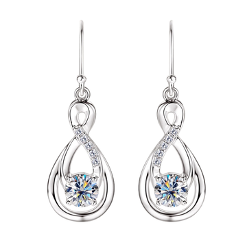 0,6 Ct Lab Diamond Droplet Oorbellen