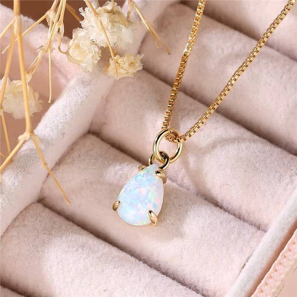 Opaal Steen Hanger Ketting