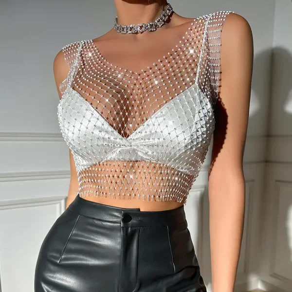 Strass Crop Top