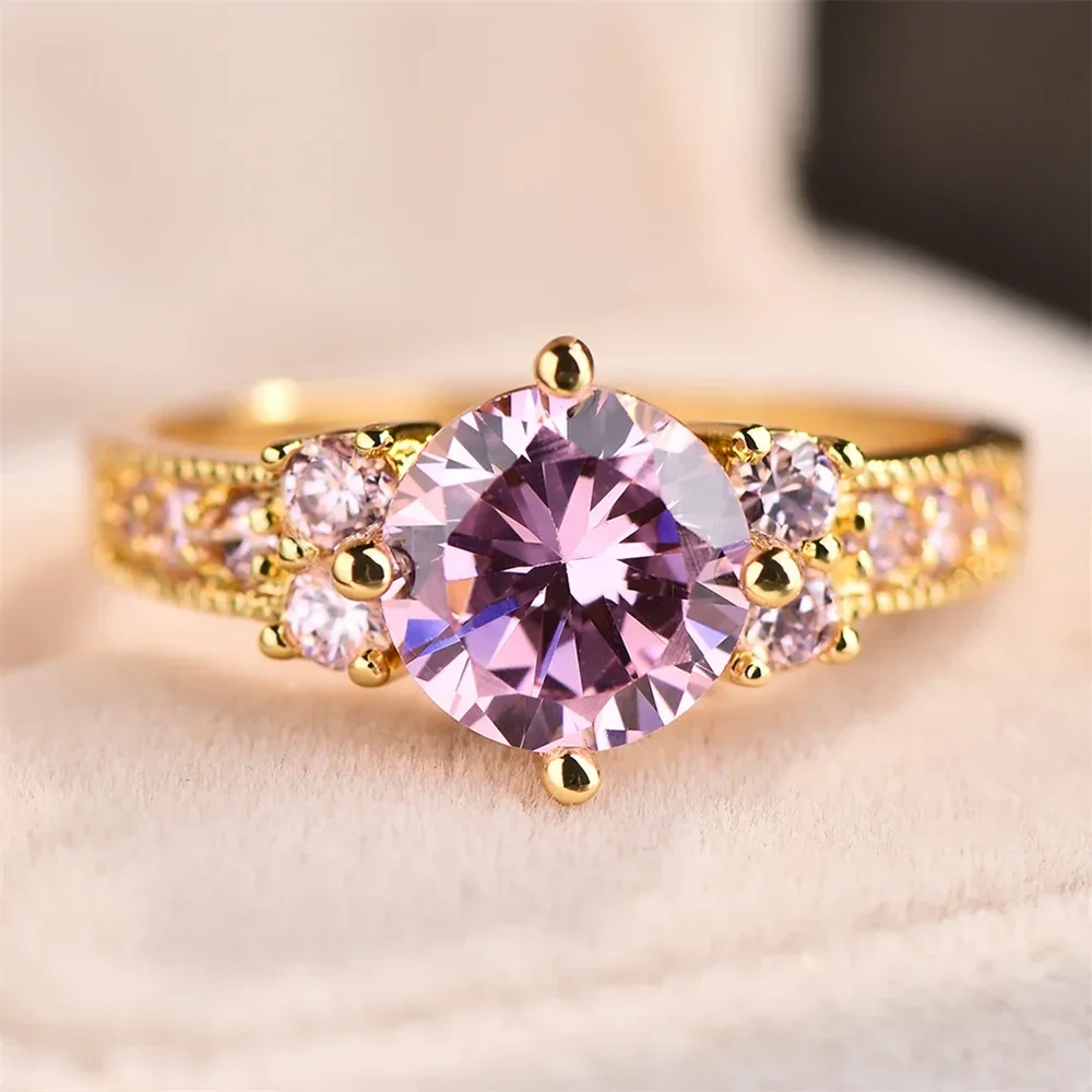 Sprankel Roze Zirkonia Ring