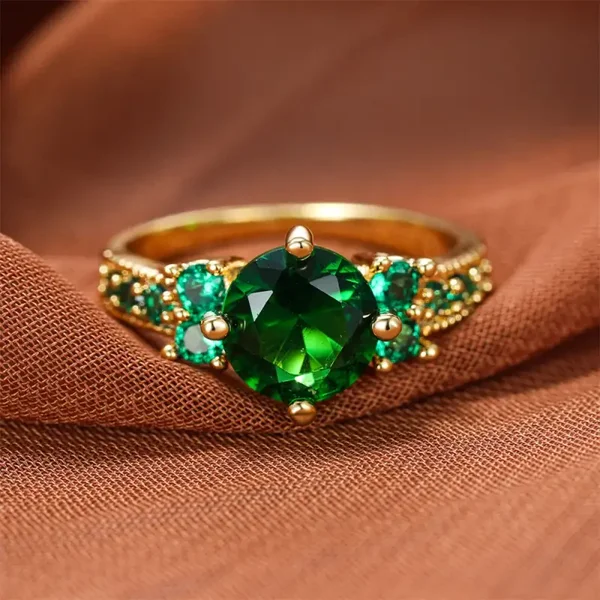 Sprankel Groen Zirkonia Ring